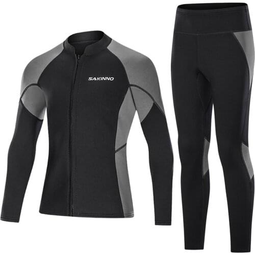 Wetsuit 2MM Men Neoprene Jackets Hunting Windsurf Underwater Fishing Pants Kitesurf Scuba Diving Swimwear Clothes Surf Equipment