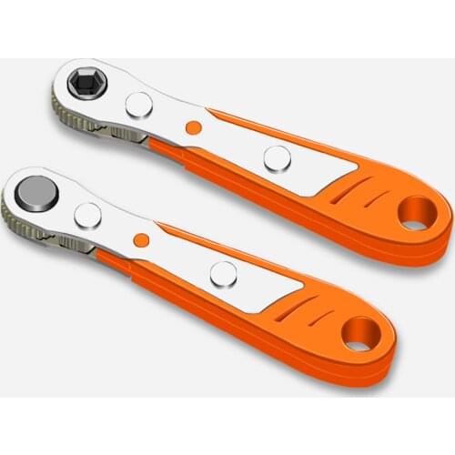 Mini Ratchet Wrench Two Way Socket Spanner Hexagon Bidirectional Control for Screwdriver Drill Bits for Hand Tools