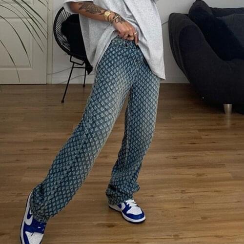 Fashion Ripped Straight Y2k Boyfriends Jeans Girls Chic 2021 Vintage High Waist Denim Pants For Women Trouser Female Streetwear