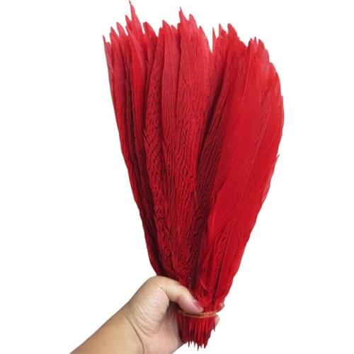 Natural Silver Pheasant Tail Feathers Red Pheasant Feathers For 14-16cm Wedding Costume Feathers silver chicken feathers Plumes