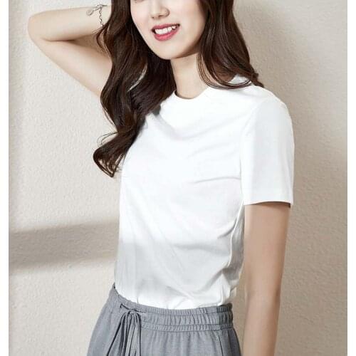 Summer 2021 New Short-sleeved T-shirt Womens Multi-color Pure Cotton Short Loose Thin Cotton Casual Heavy Industry Top