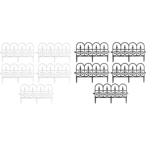 5 PCS Plastic Garden Fence Inserted in the Ground Fence Garden Border Edging Garden Decor Wedding Decor Fence