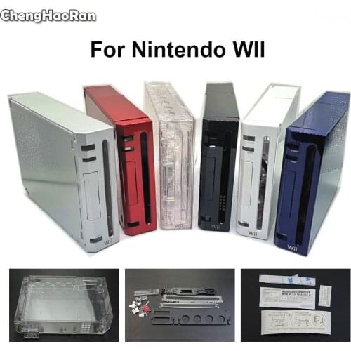 ChengHaoRan Full Case Cover Housing Shell w/ Button for Nintend Wii With Retail Packing Cover Housing Case Shell for Wii Console