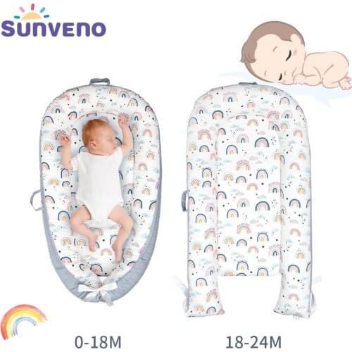 Baby Nest Sleeping Bed Portable Crib Travel Bed Infant Toddler Cotton Cradle for Newborn Baby Bed Bassinet 90*50cm