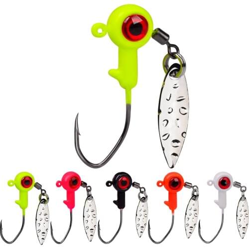 PROBEROS Lures 25pcs Jig Head Hooks Spinner Soft Worm Baits Combo 1.4g-1.6g-3g Jigging Lures Hard&Soft Baits Artificial Fishing