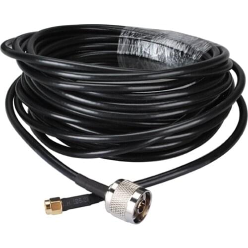 Superbat RP-SMA Cable N Type Straight Plug to RP-SMA Straight Plug KSR195 Cable 300cm for GSM 3G 4G GPS WIFI WLAN Router Antenna