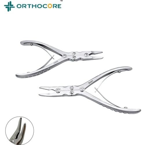 Ruskin Rongeur Curved Double Joints Bone Rongeur vetereinary orthopedic instruments