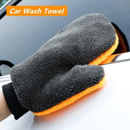 Car Styling Coral Fleece Car Cleaning Gloves Beauty Auto Wash Gloves Towels Cloth Home Car Cleaning Supplies Accessories