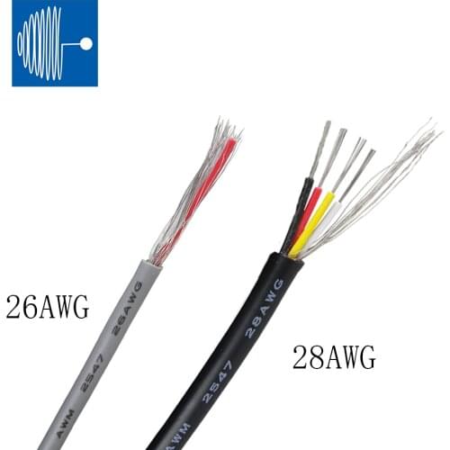 Triumph cable factory 2/5/10M 2547 22/24/26/28 AWG multi core cable shielded Control copper wire for Equipment maintenance wire