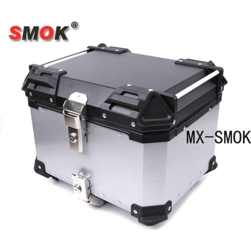 SMOK Universal 45L/55L/65L Trunk Super Large Round handle Aluminum Alloy Modified Rear Trunk Storage Box Removable Luggage