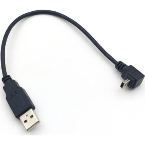 USB A 2.0 Male to up angle 90 degree Mini usb B 5 pin Cable 25CM