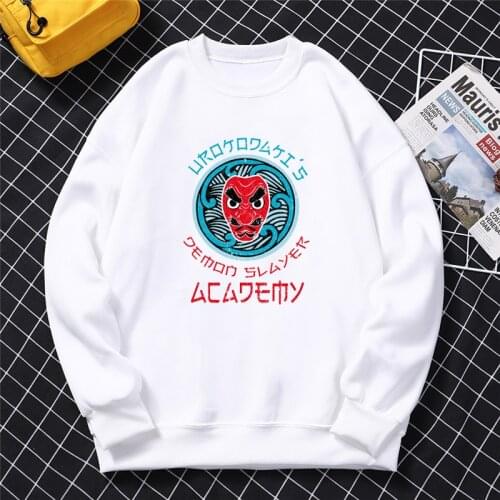 Japanese Manga Demon Slayer Hoodies Women Japanese Anime Pullovers Harajuku Cartoon Streetwear Fashion Tops Sweatshirts Lady