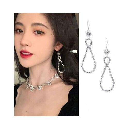 Star Ju JingYiear Line Korean New Trendy same paragraph Ear Earrings For Women Girls Pendientes