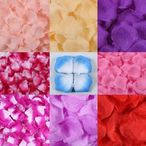 100piece/lot 5*5cm Romantic silk Rose petals for Wedding Decoration Romantic Artificial Rose Petals Wedding Flower Rose Flower