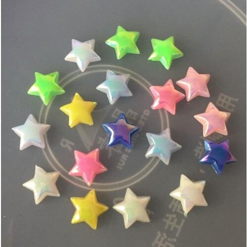 120pcs 10mm AB Star Resin Flatback Rhinestone gem stone Wedding Accessories -HA83*3