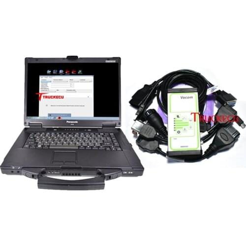 2.7 PTT dev2tool For VOLVO VOCOM 88890300 VOCOM 1 for VOLVO/RENAULT/MACK truck Excavator FH&FM euro6 diagnostic tool+CF52 LAPTOP