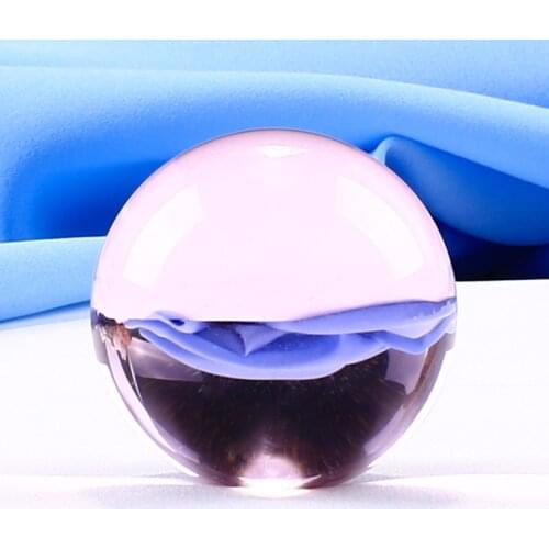 4CM Pink Crystal Ball Feng Shui Magic Glass Ball Globe Miniature Ornaments Home Decoration Accessories