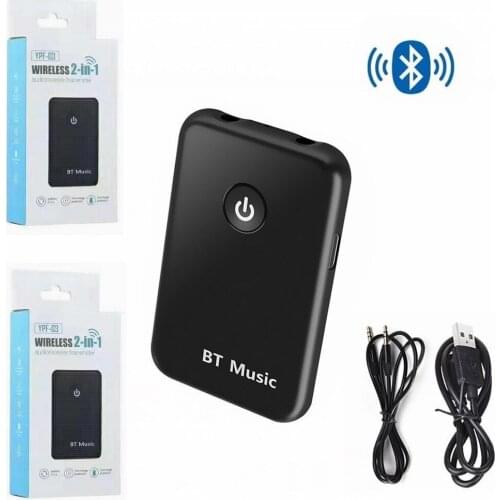 400Set Universal 2 in 1 Wireless Bluetooth 4.2 Receiver TV + Transmitter Stereo Music Audio Player 3.5mm Adapter Support C5R4