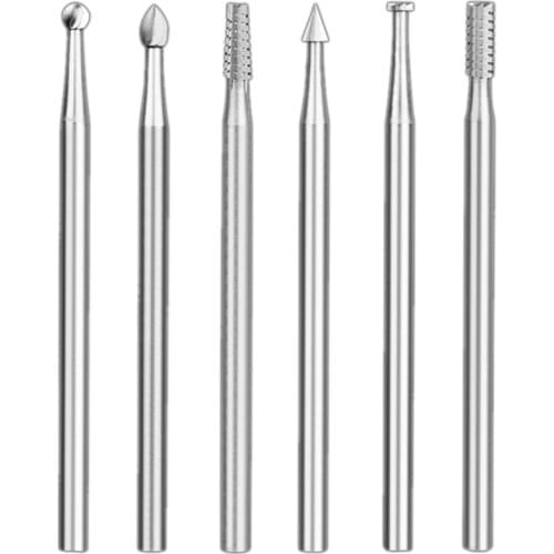 DRELD 6X Tungsten Steel Engraving Knife End Mill Woodworking Router Bit Wood Milling Cutter For Carving/Olive Kernel/Lvory Fruit