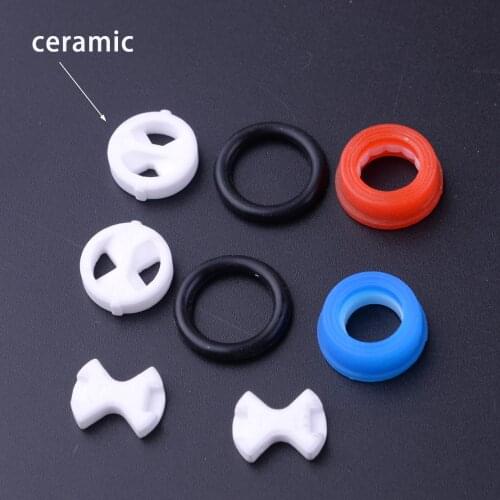 8Pcs/Set High Quality 1/2'' Valve Tap Replacement Ceramic Disc & Silicon Washer Gasket Insert Accessories