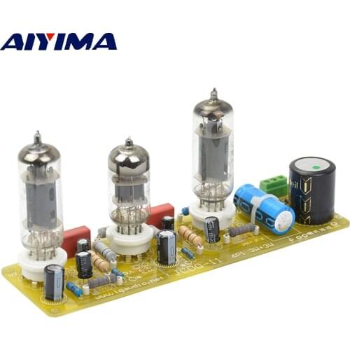 AIYIMA Vacuum Tube Amplifier 6N1+6P1 Stereo Sound Amplificador Audio Board 3W Epoxy Glass Fiber Filament AC Power Supply