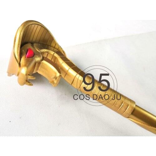 Aladdin and the magic lamp Magician cosplay props PVC EVA snake head canes handmade for Carnival Halloween party free shipping