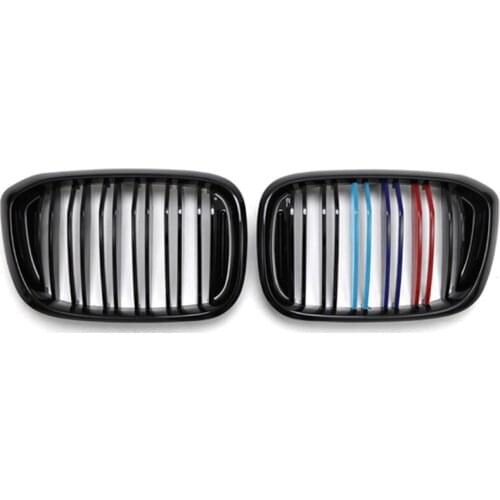 Auto Accessories 2Pcs Car Front Grill Grille Gloss Black Wide Kidney Sport for BMW F10 F18 F07 F11 M5 2010-2016 Specialized