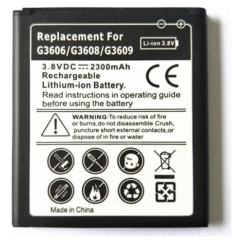 AZK NEW Black G360 Replacement Battery for Samsung Galaxy Core Prime G360 G361 G360V G3608 G360H G360H/F LTE SM-G3606 2000mAh