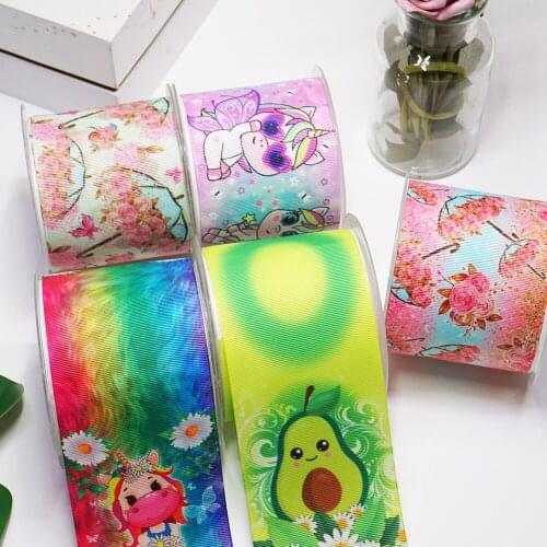 Free shipping Cartoon Printed Grosgrain Ribbon 53258