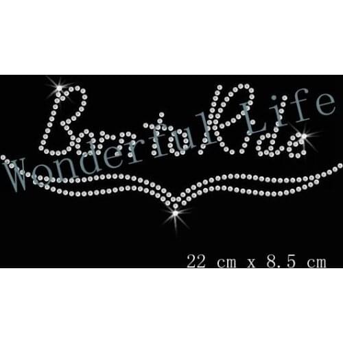 Free Shipping Born To Ride Diamante Motif Rhinestone Transfer