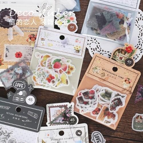 Card lover North Island Printing paper diary sticker Scrapbooking Decoration label 1 lot = 1 pack