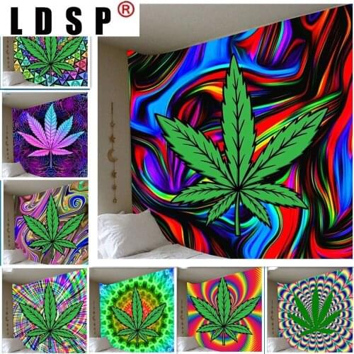 LDSP Colorful Maple Leaf Digital Printing Tapestry Background Wall Art Tapestry Hanging Tapiz Modern For Home Decor Living Room