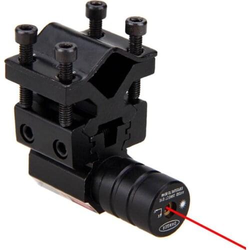 50-100M Range 635-655nm Red Dot Laser Sight Pistol Adjustable 11mm 20mm Picatinny Rail Hunting Accessory + Mount Adapter