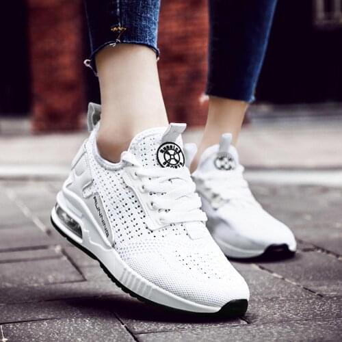 Large Size Summer Breathable White Sports Shoes Sport Sneakers Woman Running Shoes Air Training Fitness Basket Femme 2021 A-594