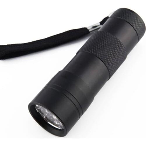 12 LED UV Torch Light 395nm Multifunction Ultraviolet Flashlight Mini Portable Currency Detector Nail Curing Lamp