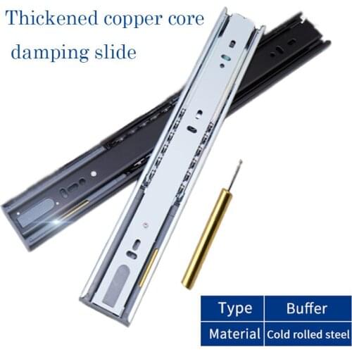 10 "-20" Drawer Slide Rail Soft Close Drawer Rail Slide Rail Three-Section Cabinet Slide Rail Furniture Hardware Cabinet Pulls