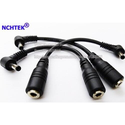 NCHTEK 90 Degree Right Angled DC 3.5x1.35mm Male to Female Extension Cable,3.5/1.35 M/F Short Cable, 5pcs, Free shipping