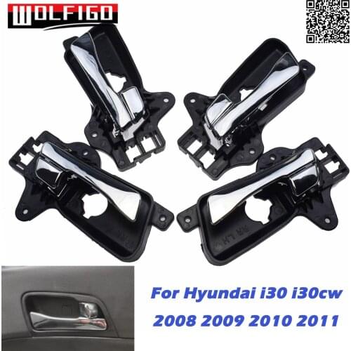 New 826102L010 826202L010 Inside Interior Car Auto Door Handle Catch Chrome Left Right LH RH For i30 i30CW 2008-2011