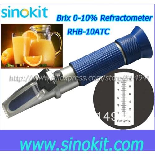 Wholesales Professional 0-10% Brix Blue Grip Refractometer RHB -10ATC