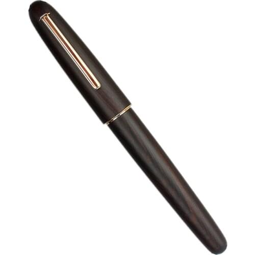 Jinhao 9036 Natural Wood Fountain Pen Handmade M/F Nib Ink Pen With A Converter