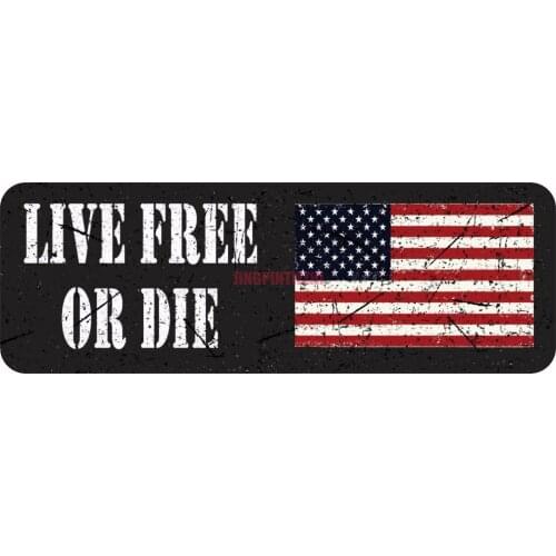 Personalized Racing Live Free or Die American Flag TOOL BOX HELMET BUMPER STICKER DECAL Car Decal Decoration Laptop