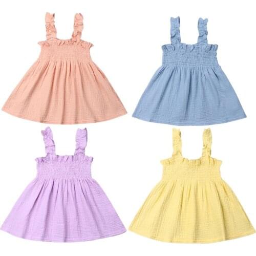 Girl Dress Newborn Baby Girls Sleeveless Party Princess Pageant Tutu Dress Candy colors Sundress Cothes