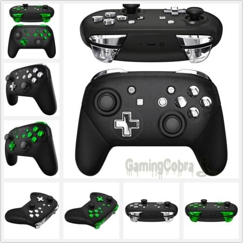 EXtremeRate Repair ABXY D-pad ZR ZL L R Keys Glossy DIY Replacement Full Set Buttons with Tools for NS Switch Pro