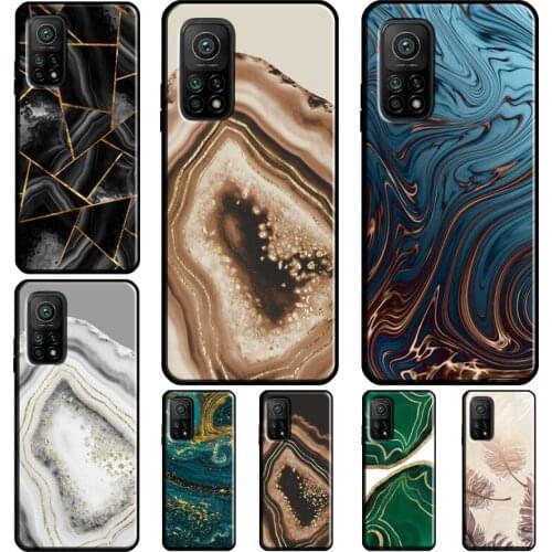 Luxury Gold Foil Art Coque For POCO X3 Pro F3 M3 F2 F1 Phone Case For Xiaomi Mi 11 Lite Ultra Mi A3 10T 9T Pro