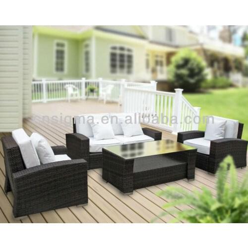 2014 jardin garden furniture Modern outdoor style wicker lounge sofa set