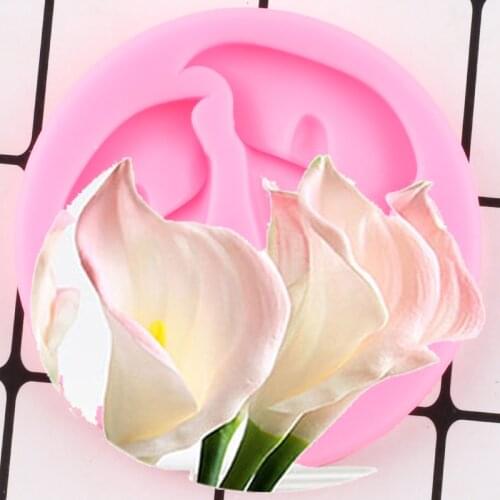 Calla Lily Flower Silicone Mold Chocolate Baking Molds Cupcake Topper Fondant Cake Decorating Tools Candy Resin Mould