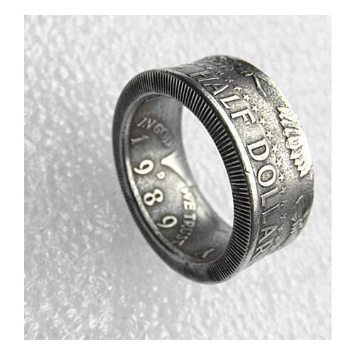 US Kennedy '1989' Half Dollar 'eagle' Ring Handmade In Sizes 6-12