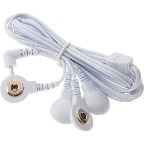 1 PC 4-Way Durable Replacement Electrode Pads TENS Unit Lead Wires Cables For Tens EMS Standard 2.5mm Connection Massage Tools