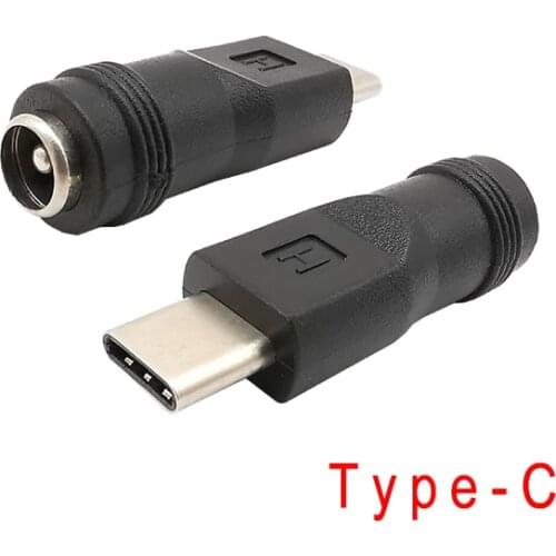 1Pcs Micro USB DC Power Connector 5V 5.5*2.1MM Female Jack to Type-C USB Male Plug Converter for PC Device,Charger, Mobile Phone