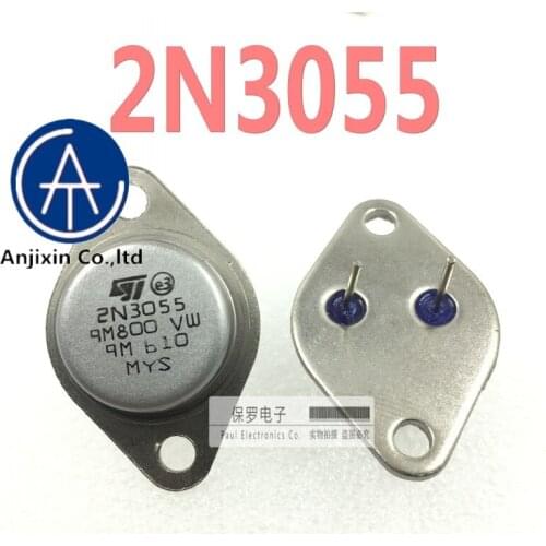 10pcs 100% orginal and new 2N3055 15A/100V NPN gold-sealed power transistor 3055 TO-3 in stock